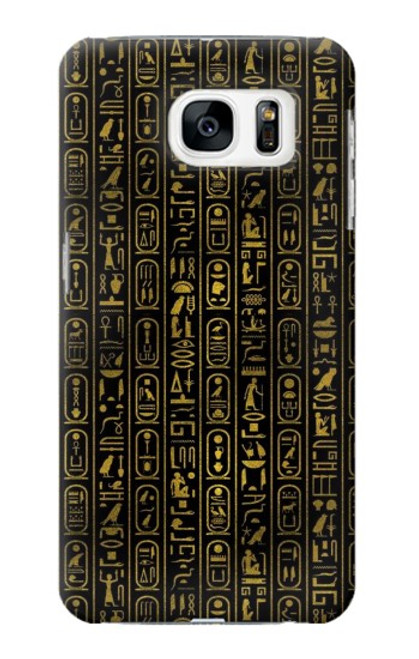 W3869 Ancient Egyptian Hieroglyphic Funda Carcasa Case y Caso Del Tirón Funda para Samsung Galaxy S7