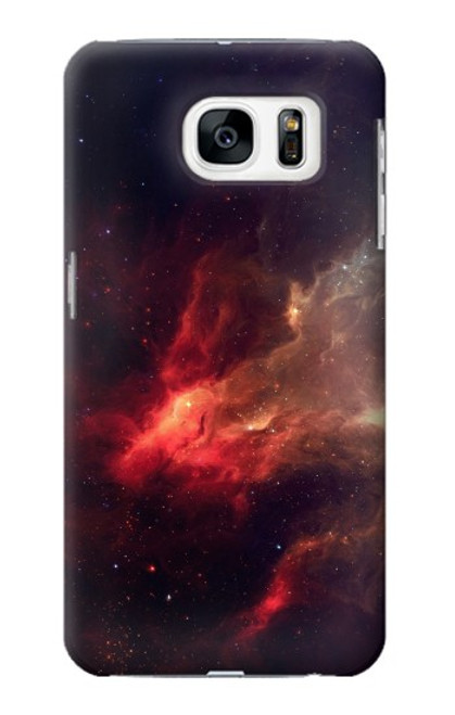 W3897 Red Nebula Space Funda Carcasa Case y Caso Del Tirón Funda para Samsung Galaxy S7