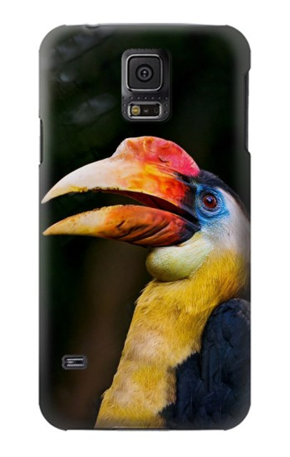 W3876 Colorful Hornbill Funda Carcasa Case y Caso Del Tirón Funda para Samsung Galaxy S5