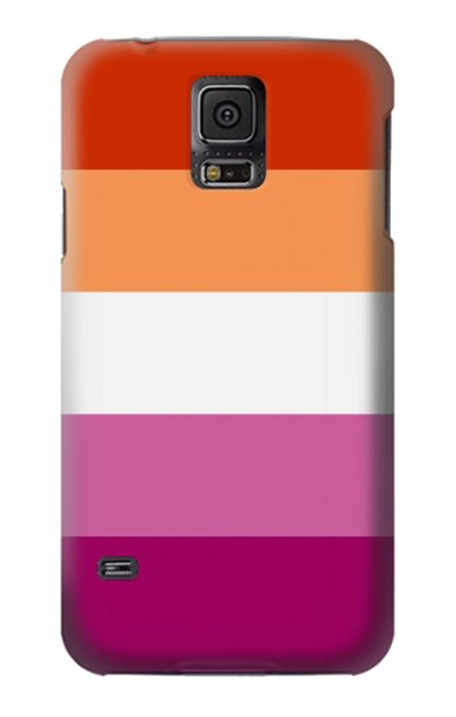 W3887 Lesbian Pride Flag Funda Carcasa Case y Caso Del Tirón Funda para Samsung Galaxy S5