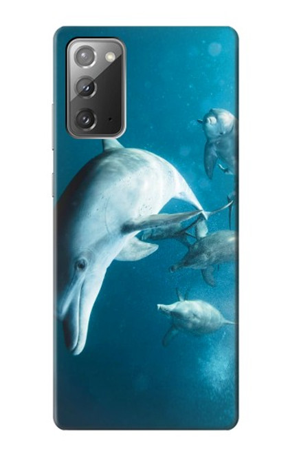 W3878 Dolphin Funda Carcasa Case y Caso Del Tirón Funda para Samsung Galaxy Note 20