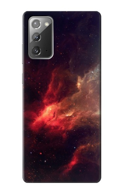 W3897 Red Nebula Space Funda Carcasa Case y Caso Del Tirón Funda para Samsung Galaxy Note 20