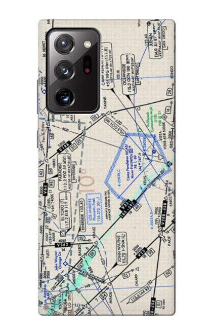 W3882 Flying Enroute Chart Funda Carcasa Case y Caso Del Tirón Funda para Samsung Galaxy Note 20 Ultra, Ultra 5G