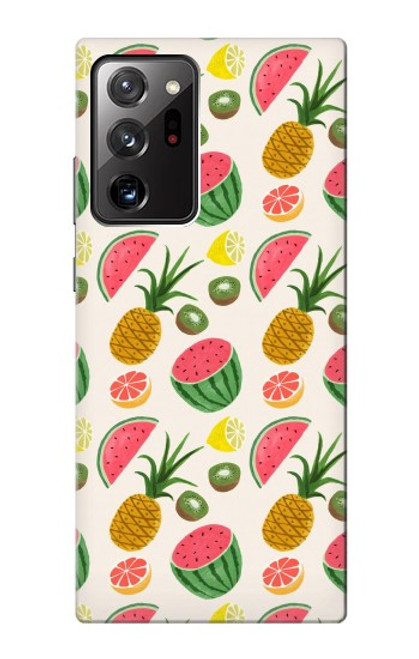 W3883 Fruit Pattern Funda Carcasa Case y Caso Del Tirón Funda para Samsung Galaxy Note 20 Ultra, Ultra 5G