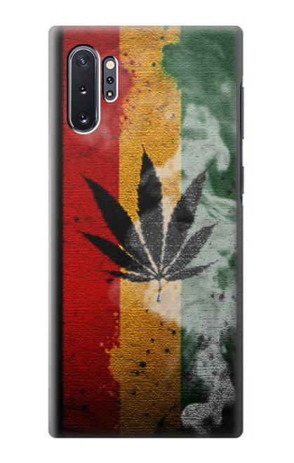 W3890 Reggae Rasta Flag Smoke Funda Carcasa Case y Caso Del Tirón Funda para Samsung Galaxy Note 10 Plus