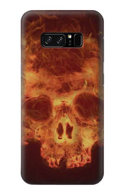W3881 Fire Skull Funda Carcasa Case y Caso Del Tirón Funda para Note 8 Samsung Galaxy Note8