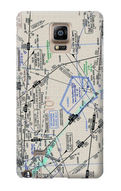 W3882 Flying Enroute Chart Funda Carcasa Case y Caso Del Tirón Funda para Samsung Galaxy Note 4