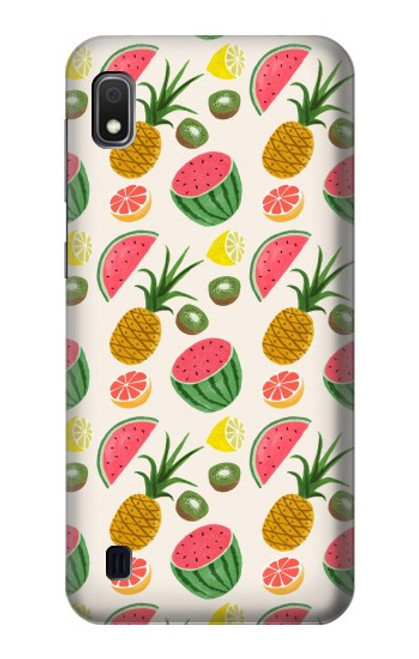 W3883 Fruit Pattern Funda Carcasa Case y Caso Del Tirón Funda para Samsung Galaxy A10