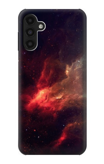 W3897 Red Nebula Space Funda Carcasa Case y Caso Del Tirón Funda para Samsung Galaxy A13 4G