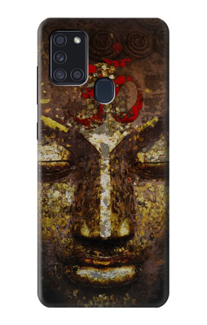 W3874 Buddha Face Ohm Symbol Funda Carcasa Case y Caso Del Tirón Funda para Samsung Galaxy A21s