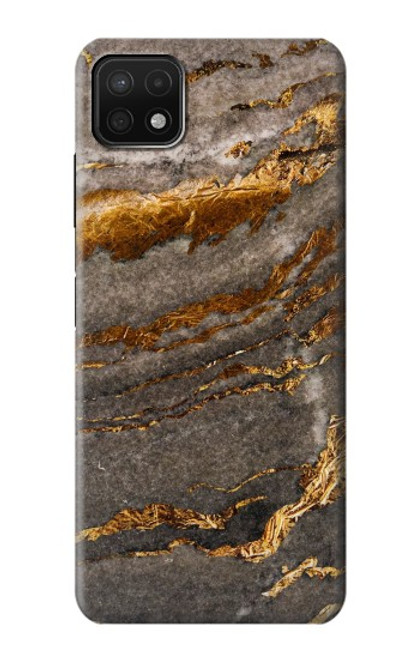 W3886 Gray Marble Rock Funda Carcasa Case y Caso Del Tirón Funda para Samsung Galaxy A22 5G