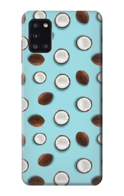 W3860 Coconut Dot Pattern Funda Carcasa Case y Caso Del Tirón Funda para Samsung Galaxy A31