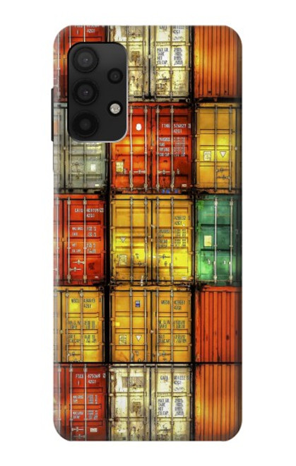 W3861 Colorful Container Block Funda Carcasa Case y Caso Del Tirón Funda para Samsung Galaxy A32 4G