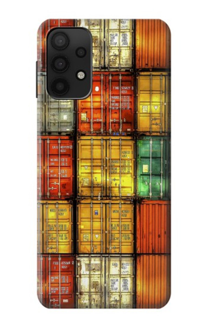 W3861 Colorful Container Block Funda Carcasa Case y Caso Del Tirón Funda para Samsung Galaxy A32 5G