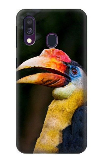 W3876 Colorful Hornbill Funda Carcasa Case y Caso Del Tirón Funda para Samsung Galaxy A40