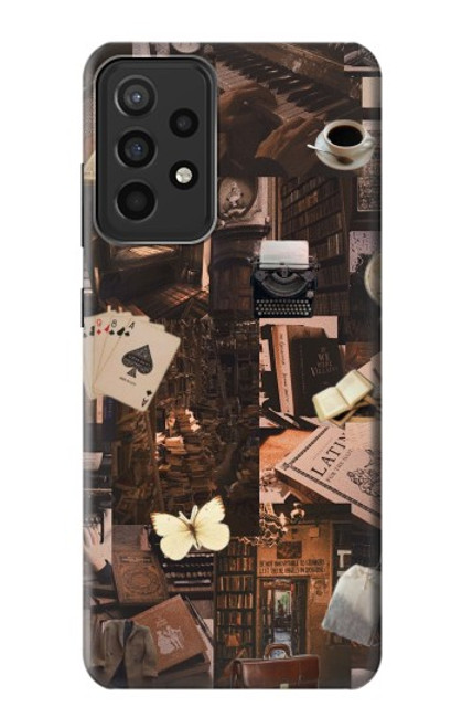 W3877 Dark Academia Funda Carcasa Case y Caso Del Tirón Funda para Samsung Galaxy A52s 5G