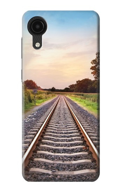 W3866 Railway Straight Train Track Funda Carcasa Case y Caso Del Tirón Funda para Samsung Galaxy A03 Core