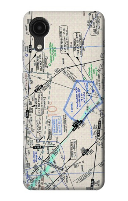 W3882 Flying Enroute Chart Funda Carcasa Case y Caso Del Tirón Funda para Samsung Galaxy A03 Core