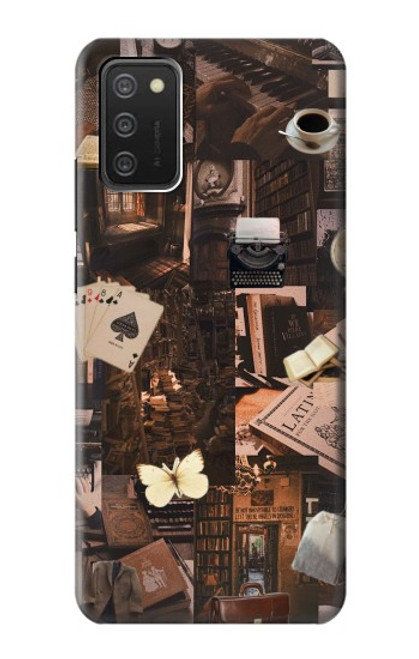 W3877 Dark Academia Funda Carcasa Case y Caso Del Tirón Funda para Samsung Galaxy A03S