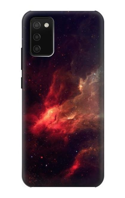 W3897 Red Nebula Space Funda Carcasa Case y Caso Del Tirón Funda para Samsung Galaxy A02s, Galaxy M02s  (NOT FIT with Galaxy A02s Verizon SM-A025V)