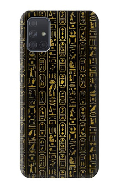 W3869 Ancient Egyptian Hieroglyphic Funda Carcasa Case y Caso Del Tirón Funda para Samsung Galaxy A71
