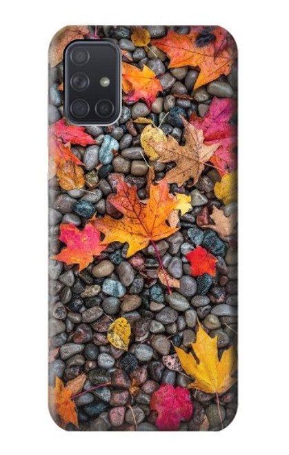 W3889 Maple Leaf Funda Carcasa Case y Caso Del Tirón Funda para Samsung Galaxy A71