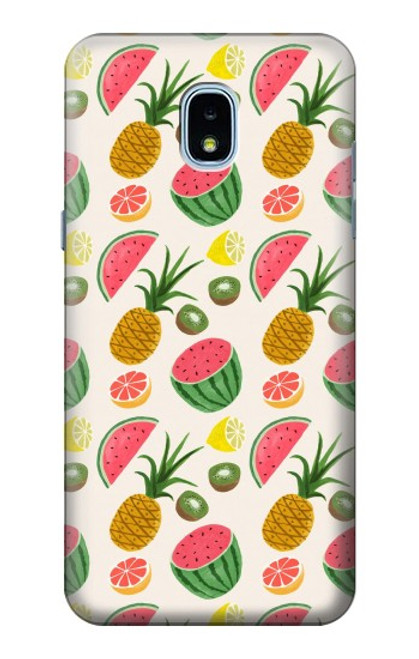 W3883 Fruit Pattern Funda Carcasa Case y Caso Del Tirón Funda para Samsung Galaxy J3 (2018), J3 Star, J3 V 3rd Gen, J3 Orbit, J3 Achieve, Express Prime 3, Amp Prime 3