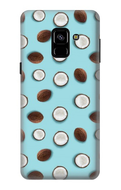 W3860 Coconut Dot Pattern Funda Carcasa Case y Caso Del Tirón Funda para Samsung Galaxy A8 (2018)