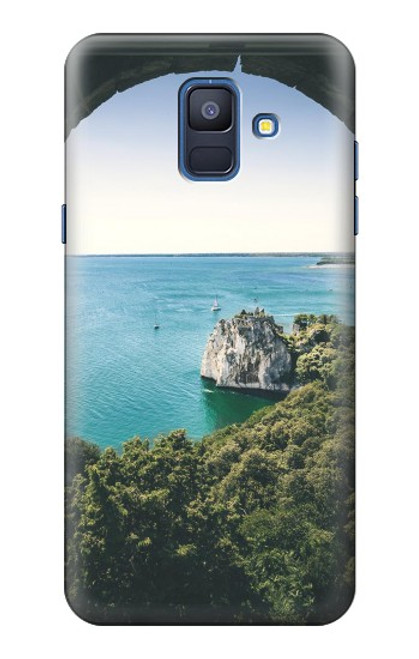 W3865 Europe Duino Beach Italy Funda Carcasa Case y Caso Del Tirón Funda para Samsung Galaxy A6 (2018)