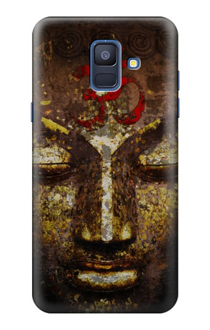 W3874 Buddha Face Ohm Symbol Funda Carcasa Case y Caso Del Tirón Funda para Samsung Galaxy A6 (2018)