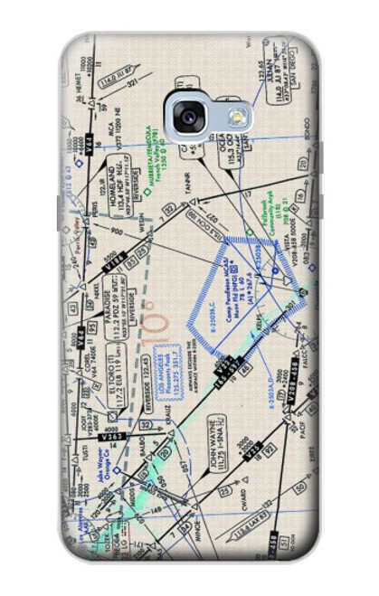 W3882 Flying Enroute Chart Funda Carcasa Case y Caso Del Tirón Funda para Samsung Galaxy A5 (2017)