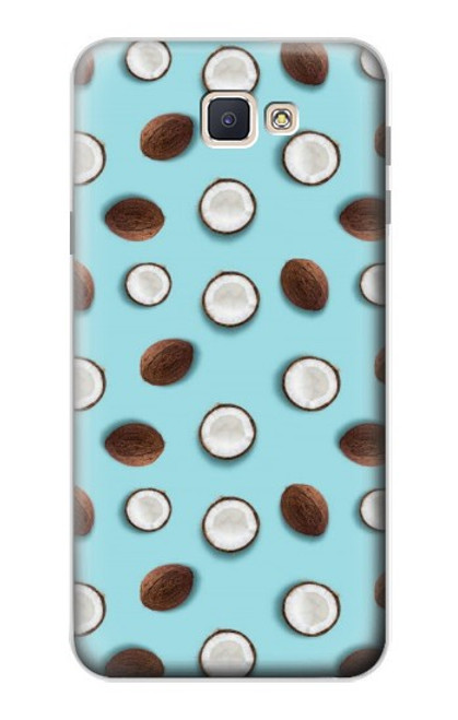 W3860 Coconut Dot Pattern Funda Carcasa Case y Caso Del Tirón Funda para Samsung Galaxy J7 Prime (SM-G610F)