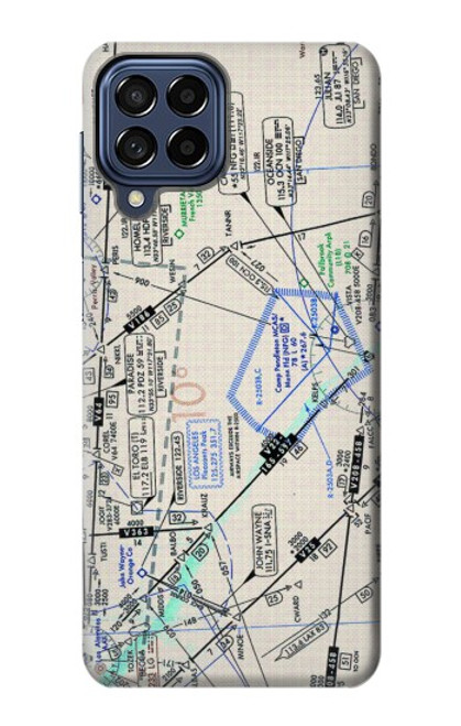 W3882 Flying Enroute Chart Funda Carcasa Case y Caso Del Tirón Funda para Samsung Galaxy M53