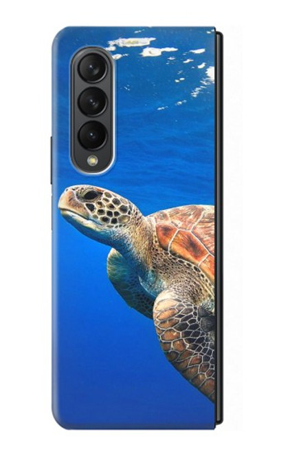 W3898 Sea Turtle Funda Carcasa Case y Caso Del Tirón Funda para Samsung Galaxy Z Fold 3 5G