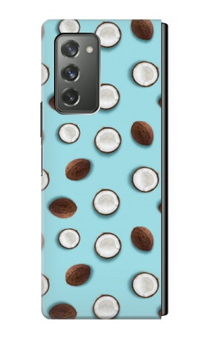 W3860 Coconut Dot Pattern Funda Carcasa Case y Caso Del Tirón Funda para Samsung Galaxy Z Fold2 5G