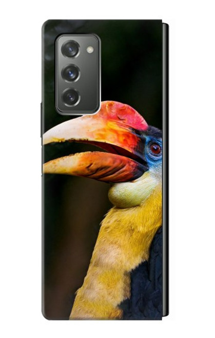 W3876 Colorful Hornbill Funda Carcasa Case y Caso Del Tirón Funda para Samsung Galaxy Z Fold2 5G