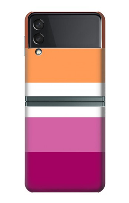W3887 Lesbian Pride Flag Funda Carcasa Case y Caso Del Tirón Funda para Samsung Galaxy Z Flip 3 5G