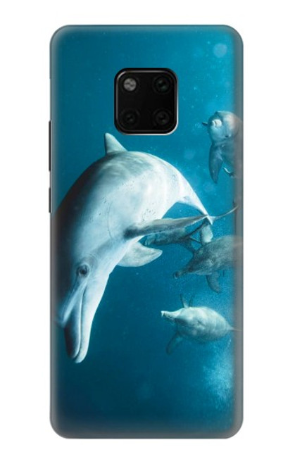 W3878 Dolphin Funda Carcasa Case y Caso Del Tirón Funda para Huawei Mate 20 Pro