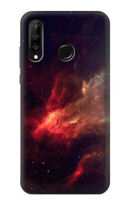 W3897 Red Nebula Space Funda Carcasa Case y Caso Del Tirón Funda para Huawei P30 lite