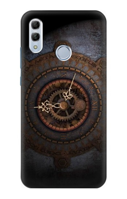 W3908 Vintage Clock Funda Carcasa Case y Caso Del Tirón Funda para Huawei Honor 10 Lite, Huawei P Smart 2019