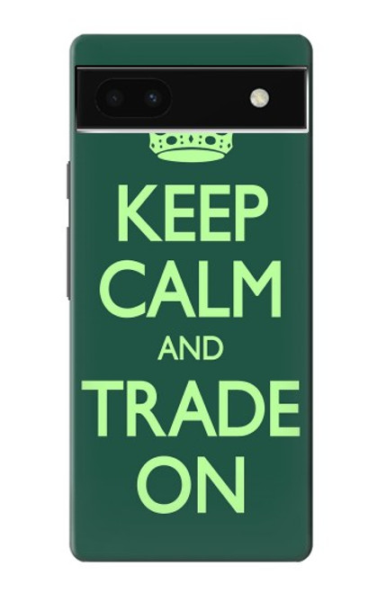 W3862 Keep Calm and Trade On Funda Carcasa Case y Caso Del Tirón Funda para Google Pixel 6a