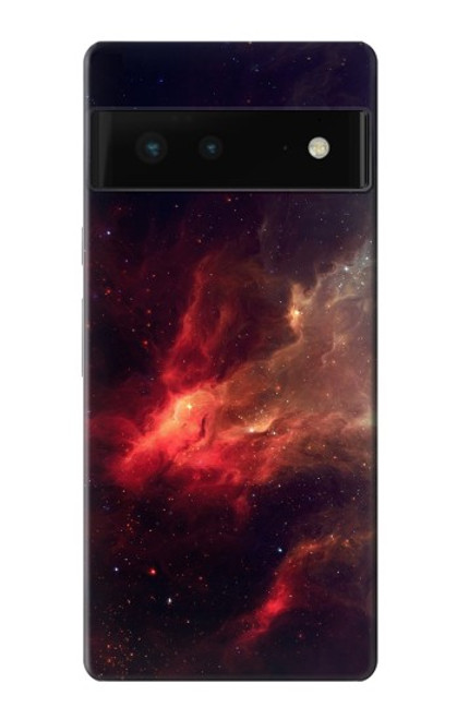 W3897 Red Nebula Space Funda Carcasa Case y Caso Del Tirón Funda para Google Pixel 6