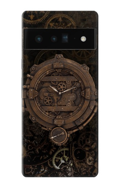 W3902 Steampunk Clock Gear Funda Carcasa Case y Caso Del Tirón Funda para Google Pixel 6 Pro