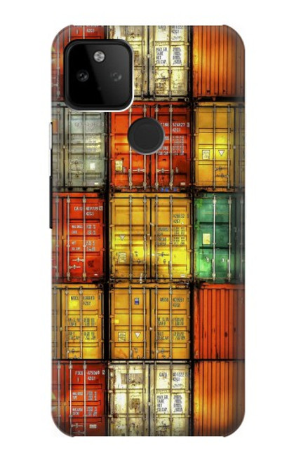 W3861 Colorful Container Block Funda Carcasa Case y Caso Del Tirón Funda para Google Pixel 5A 5G