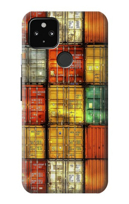 W3861 Colorful Container Block Funda Carcasa Case y Caso Del Tirón Funda para Google Pixel 4a 5G