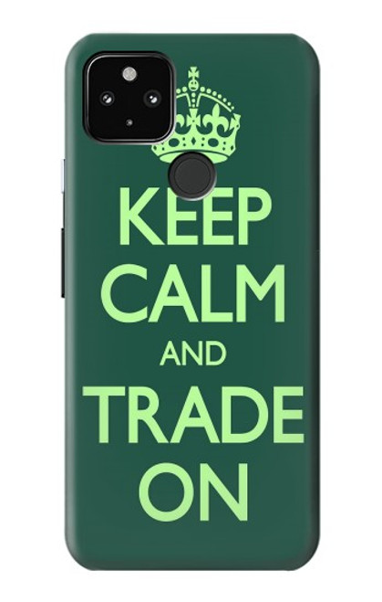 W3862 Keep Calm and Trade On Funda Carcasa Case y Caso Del Tirón Funda para Google Pixel 4a 5G