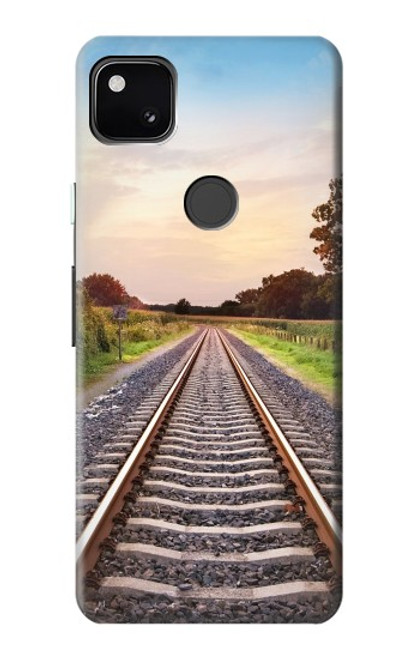 W3866 Railway Straight Train Track Funda Carcasa Case y Caso Del Tirón Funda para Google Pixel 4a