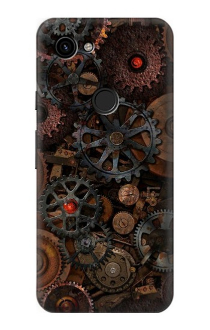 W3884 Steampunk Mechanical Gears Funda Carcasa Case y Caso Del Tirón Funda para Google Pixel 3a