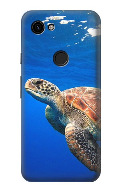 W3898 Sea Turtle Funda Carcasa Case y Caso Del Tirón Funda para Google Pixel 3a