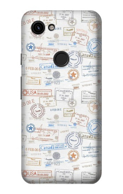 W3903 Travel Stamps Funda Carcasa Case y Caso Del Tirón Funda para Google Pixel 3a